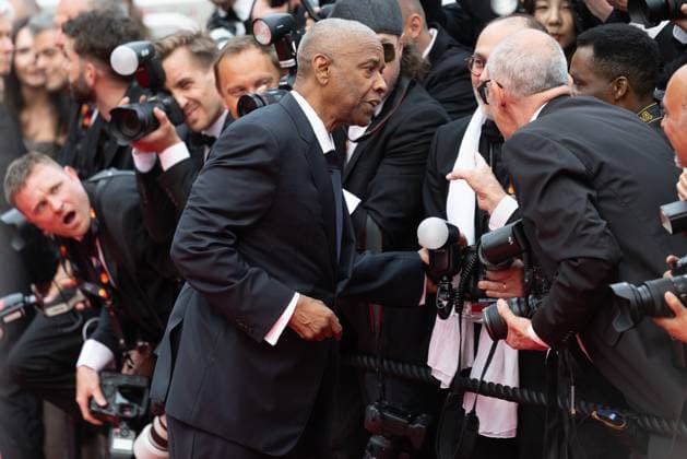 78. Internationalen Filmfestspiele von Cannes 2025 Cannes, Frankreich - 19.5.2024: Denzel Washington und Fotografen während des - Highest 2 Lowest - Roten Teppichs während der 78. Internationalen Filmfestspiele von Cannes. Die 78. Internationalen Filmfestspiele von Cannes finden vom 13. bis 24. Mai 2025 statt. Provence-Alpes-Cote d Azur