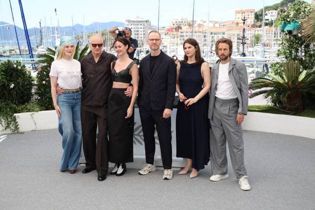 Affeksjonsverdi (Sentimental Value) Photocall at the 78th Annual Cannes Film Festival Andrea Berentsen Ottmar, Eskil Vogt, Anders Danielsen Lie, Stellan Skarsgard, Joachim Trier, Renate Reinsve, Inga Ibsdotter Lilleaas, Elle Fanning and Maria Ekerhovd - Affeksjonsverdi (Sentimental Value) Photocall at the 78th Annual Cannes Film Festival in Cannes, France on May 22, 2025.  Copyright: x Chassery+Courdjix