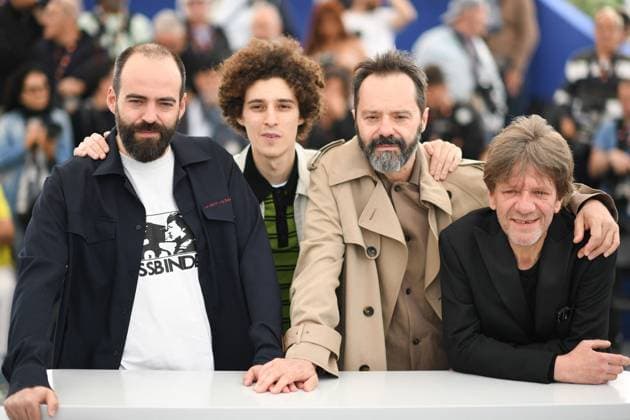 Cannes Le Citta Di Pianura Photocall AM Pierpaolo Capovilla, Sergio Romano, Filippo Scotti and Francesco Sossai attending the Le Citta Di Pianura (Le Dernier Pour La Route The Last One For The Road) Photocall in Cannes, France on May 22, 2025 as part of the 78th Cannes Film Festival. Photo by Aurore Marechal ABACAPRESS.COM Cannes France  Copyright: xMarechalxAurore ABACAx