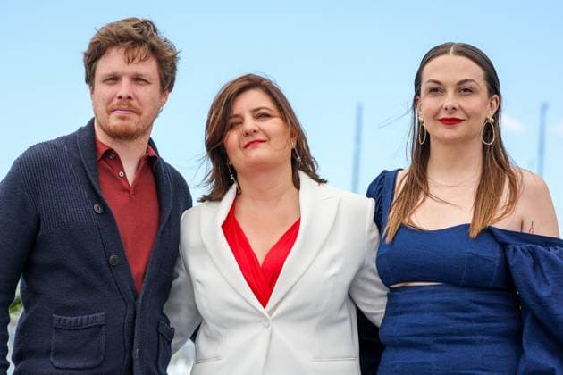 Cannes - Karavan Photocall Jakub Viktorin, Zuzana Kirchnerova, Dagmar Sedlackova pose during a photocall for the film Karavan (Caravan) at the 78th edition of the Cannes Film Festival in Cannes, southern France, on May 22, 2025. Photo by Shootpix ABACAPRESS.COM Cannes France  Copyright: xShootpix ABACAx