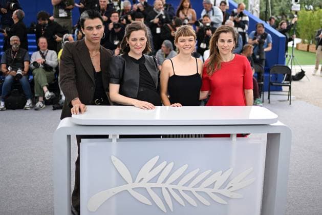 Cannes Romeria Photocall AM Maria Zamora, Llucia Garcia, Carla Simon, Mitch Martin attending the Romeria Photocall in Cannes, France on May 22, 2025 as part of the 78th Cannes Film Festival. Photo by Aurore Marechal ABACAPRESS.COM Cannes France  Copyright: xMarechalxAurore ABACAx