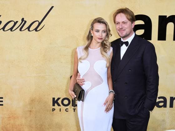 Cap d Antibes - amfAR Gala Cannes 2025 In the photo: Simona Jakstaite , Christopher Aleo  Copyright: xSimonexComix xipa-agency.netx xPoolxPhotoxEventsx05x IPA_Agency_IPA58089689