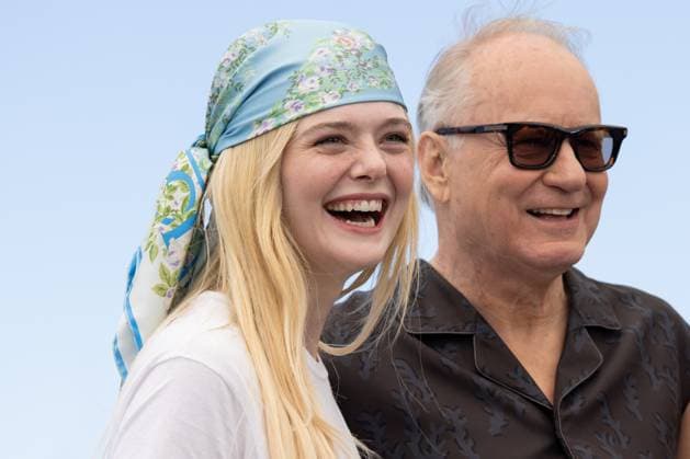 AFFEKSJONSVERDI (SENTIMENTAL VALUE) Photocall- The 78th Annual Cannes Film Festival ELLE FANNING, STELLAN SKARSGARD attends the AFFEKSJONSVERDI (SENTIMENTAL VALUE) photocall at the 78th annual Cannes Film Festival at Palais des Festivals on May 22, 2025 in Cannes, France.  Copyright: xKazukoxWakayamax