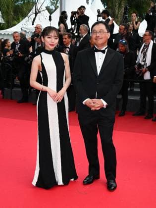 Cannes, 78th Cannes Film Festival 2025 - Evening 10, Red Carpet La Venue De L Avenir (Colours of Time) Cannes, 78th Cannes Film Festival 2025 - Evening 10, Red Carpet La Venue De L Avenir (Colours of Time) . Pictured: Kyoko Saito, Koji Fukada Cannes France  Copyright: xIPA ABACAx
