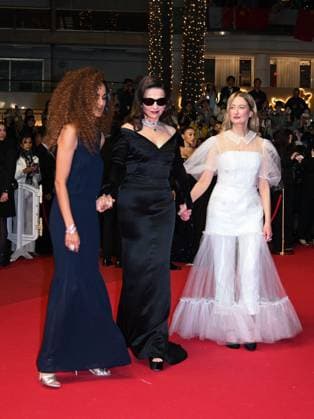 Internationale Filmfestspiele von Cannes, Kuang Ye Shi Dai - Resurrection Premiere Cannes, 78th Cannes Film Festival 2025 - Evening 10, Red Carpet Resurrection (Resurrection) . Cannes, 78th Cannes Film Festival 2025 - Evening 10, Red Carpet Resurrection (Resurrection) . Pictured: Leïla Slimani, Juliette Binoche, Alba Rohrwacher Cannes  Copyright: xIPA ABACAx
