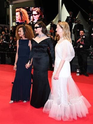 Internationale Filmfestspiele von Cannes, Kuang Ye Shi Dai - Resurrection Premiere Cannes, 78th Cannes Film Festival 2025 - Evening 10, Red Carpet Resurrection (Resurrection) . Cannes, 78th Cannes Film Festival 2025 - Evening 10, Red Carpet Resurrection (Resurrection) . Pictured: Leïla Slimani, Juliette Binoche, Alba Rohrwacher Cannes  Copyright: xIPA ABACAx