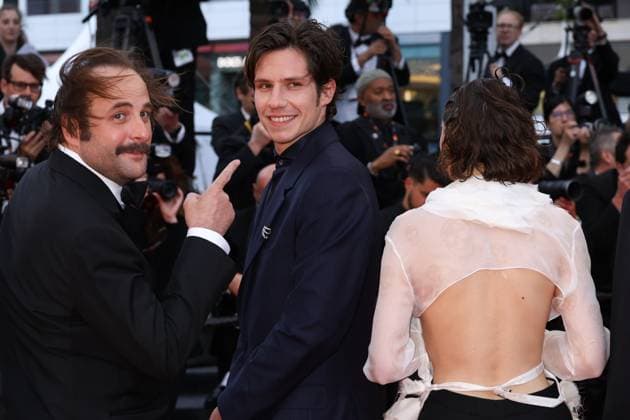 78eme Festival International du Film de Cannes Montée des marches du film La venue de lavenir 78th Cannes Film Festival Red carpet of the film La venue de lavenir Vincent Macaigne and Abraham Wapler 444965 2025 05 22 Cannes France  Copyright: xIsabellexVautierx xStarfacex STAR_444965_091
