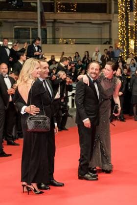 78eme Festival International du Film de Cannes Redescente des marches du film La venue de lavenir 78th International Cannes Film Festival Red carpet for La venue de lavenir movie 444967 2025 05 22 France Soualem, Zinedine Giraudeau, Sara Macaigne, Vincent  Copyright: xFranckxBoutonnetx xStarfacex STAR_444967_004