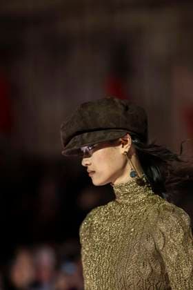 Louis Vuitton Cruise 2026 Runway - Avignon A model walks the runway during the Louis Vuitton Cruise 2026 fashion show at Palais des Papes ( Palace of the Popes ), in Avignon, France on May 22, 2025. Photo by Eliot Blondet ABACAPRESS.COM Avignon France France  Copyright: xBlondetxEliot ABACAx