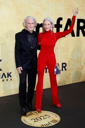 Hermann Bühlbecker and Eveline Hall at the 31 amfAR Gala Cannes as part of the Festival de Cannes 2025 78 Cannes International Film Festival at the HÃ tel du Cap Eden Roc Antibes, 22 05 2025 Foto:xD.xBedrosianx xFuturexImagex amfar_5903