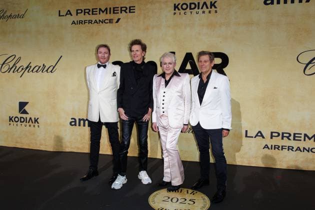 Festival de Cannes amfAR Gala Simon Le Bon, John Taylor, Nick Rhodes and Roger Taylor at the amfAR Gala during the 78 Cannes Film Festival at the Hotel du Cap Eden Roc in Antibes Copyright: xEventpressxKochanx