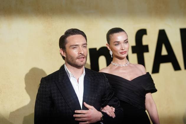 Festival de Cannes amfAR Gala Ed Westwick and Amy Jackson at the amfAR Gala during the 78 Cannes Film Festival at the Hotel du Cap Eden Roc in Antibes Copyright: xEventpressxKochanx
