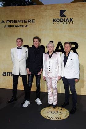 Festival de Cannes amfAR Gala Simon Le Bon, John Taylor, Nick Rhodes and Roger Taylor at the amfAR Gala during the 78 Cannes Film Festival at the Hotel du Cap Eden Roc in Antibes Copyright: xEventpressxKochanx