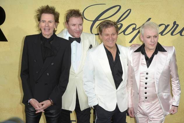 John Taylor, Simon Le Bon, Roger Taylor , Nick Rhodes attend the amfAR Gala Cannes 2025 presented by Chopard at Hotel du Cap-Eden-Roc on Thursday, May 22, 2025 in Cap d Antibes, France.  CAN20250522209 RoccoxSpaziani