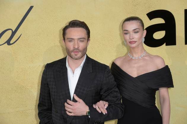 Ed Westwick and Amy Jackson attend the amfAR Gala Cannes 2025 presented by Chopard at Hotel du Cap-Eden-Roc on Thursday, May 22, 2025 in Cap d Antibes, France.  CAN20250522226 RoccoxSpaziani