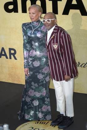 Tonya Lewis Lee and Spike Lee attend the amfAR Gala Cannes 2025 presented by Chopard at Hotel du Cap-Eden-Roc on Thursday, May 22, 2025 in Cap d Antibes, France.  CAN20250522234 RoccoxSpaziani