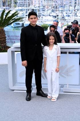 Cannes, 78th Cannes Film Festival 2025, Photocall film: Zan O Bacheh (Woman And Child) In the photo: Arshida Dorostkar, Sinan Mohebi  Copyright: xTerenghi Ipax xipa-agency.netx xPoolxPhotoxEventsx05x IPA_Agency_IPA58125373