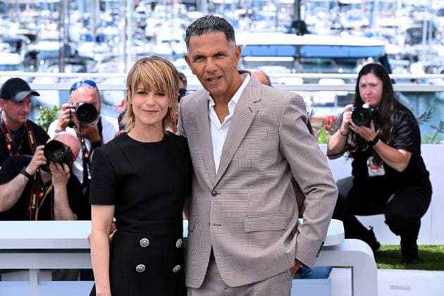 Cannes, 78th Cannes Film Festival 2025, Photocall film: Moi Qui T Aimas Cannes, 78th Cannes Film Festival 2025, Photocall film: Moi Qui T Aimas In the photo: Marina Foïs, Roschdy Zem Cannes France  Copyright: xIPA ABACAx