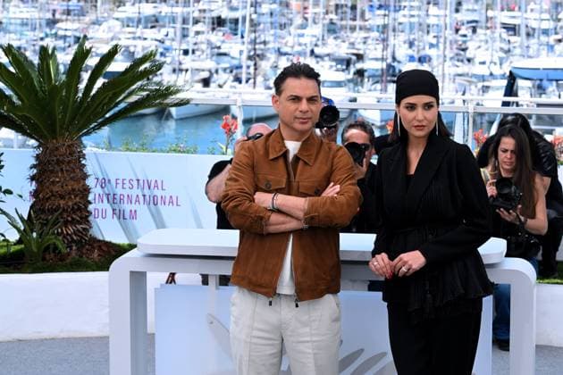 Cannes, France: Cannes, 78th Cannes Film Festival 2025, Photocall film: Zan O Bacheh (Woman And Child) In the photo: Parinaz Izadyar, Payman Maadi Cannes France  - ZUMAp169 20250523_zea_p169_146 Copyright: xTerenghi Ipax