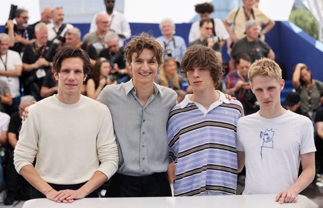 Photocall du film La Venue de lAvenir lors du 78ème Festival International du Film de Cannes Abraham Wapler, Vassili Schneider, Paul Kircher et Valentin Campagn au photocall du film La Venue de lAvenir lors du 78ème Festival International du Film de Cannes, Fr23 mai 2025 Jacovides Moreau Bestimage Colours of Time Photocall at the 78th Cannes International Film Festival, on May 23, 2025 Cannes France  Copyright: xJACOVIDES-MOREAUx xBESTIMAGExJACOVIDES-MOREAUx xBESTIMAGEx