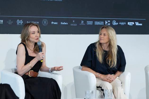 Conference Cinema at the service of the ocean how to tell, awaken and act for a sustainable future as part of the 10th Semaine du Cinéma Positif at the 78th Cannes International Film Festival Alexandra Cousteau and Estelle Lefébure Conference Cinema at the service of the ocean how to tell, awaken and act for a sustainable future , on the CNC beach, as part of the 10th Semaine du Cinéma Positif at the 78th Cannes International Film Festival, le 23 mai 2025 This year, the Positive Cinema Prize was awarded to the film Jeunes Mères by the Dardenne brothers Olivier Borde Bestimage Conference Cinema at the service of the ocean how to tell, awaken and act for a sustainable future , on the CNC beach, as part of the 10th Positive Cinema Week during  Copyright: xOLIVIERxBORDEx xBESTIMAGExOLIVIERxBORDEx xBESTIMAGEx