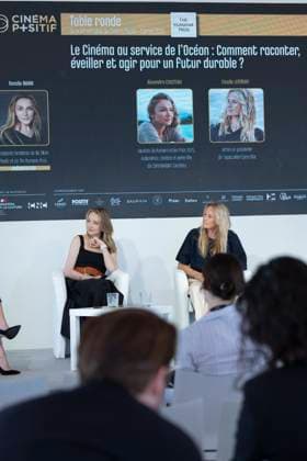 Conference Cinema at the service of the ocean how to tell, awaken and act for a sustainable future as part of the 10th Semaine du Cinéma Positif at the 78th Cannes International Film Festival Alexandra Cousteau and Estelle Lefébure Conference Cinema at the service of the ocean how to tell, awaken and act for a sustainable future , on the CNC beach, as part of the 10th Semaine du Cinéma Positif at the 78th Cannes International Film Festival, le 23 mai 2025 This year, the Positive Cinema Prize was awarded to the film Jeunes Mères by the Dardenne brothers Olivier Borde Bestimage Conference Cinema at the service of the ocean how to tell, awaken and act for a sustainable future , on the CNC beach, as part of the 10th Positive Cinema Week during  Copyright: xOLIVIERxBORDEx xBESTIMAGExOLIVIERxBORDEx xBESTIMAGEx