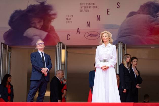 Cannes - The Young Mother Home Red Carpet Thierry Fremaux, Iris Knobloch attend the The Young Mother s Home (Jeunes Meres) red carpet at the 78th annual Cannes Film Festival at Palais des Festivals on May 23, 2025 in Cannes, France. Photo by Shootpix ABACAPRESS.COM Cannes France  Copyright: xShootPix ABACAx