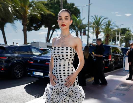 Cannes Amy May Jackson leaves Hotel Martinez MP Amy May Jackson leaves Hotel Martinez to attend an official screening ahead the 78th annual Cannes Film Festival on May 23, 2025 in Cannes, France. Photo by Marco Piovanotto ABACAPRESS.COM Cannes France  Copyright: xPiovanottoxMarco ABACAx
