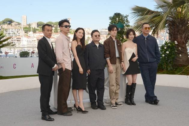 May 23, 2025, Cannes, France: CANNES, FRANCE - MAY 23: (L-R) Yongzhong Chen, Mark Chao, Shu Qi, Gan Bi, Jackson Yee, Gengxi Li and Jue Huang pose during the Resurrection photocall at the 78th annual Cannes Film Festival at Palais des Festivals on May 23, 2025 in Cannes, France. Cannes France - ZUMAi09_ 20250523_zaf_i09_019 Copyright: xFrederickxInjimbertx