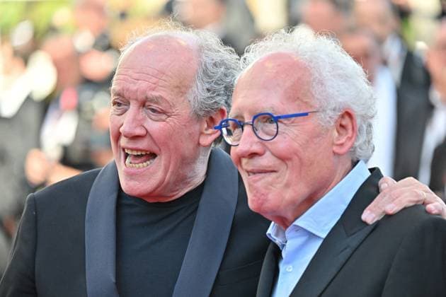 Cannes The Mastermind Screening JR Jean-Pierre Dardenne, Luc Dardenne attending the screening of The Mastermind at 78th Cannes Film Festival in Cannes, France on May, 23, 2025. Photo by Julien Reynaud APS-Medias ABACAPRESS.COM Cannes France  Copyright: xReynaudxJulien APS-Medias ABACAx