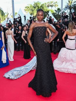 Cannes, 78th Cannes Film Festival 2025 - Evening 11 - Red Carpet of the Film The Mastermind Cannes, 78th Cannes Film Festival 2025 - Evening 11 - Red Carpet of the Film THE MASTERMIND In the photo Maria Borges Cannes Italy  Copyright: xIPA ABACAx