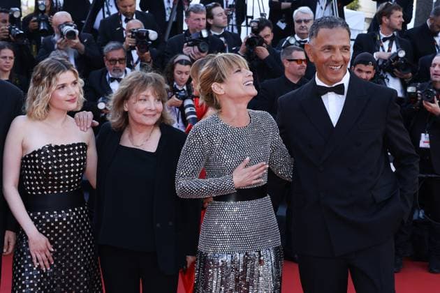 78eme Festival International du Film de Cannes Montee des marches du film The Masterlmind 78th Cannes Film Festival Red carpet of the film The mastermind Diane Kurys, Marina Fois and Roschdy Zem 445041 2025 05 23 Cannes France  Copyright: xIsabellexVautierx xStarfacex STAR_445041_055