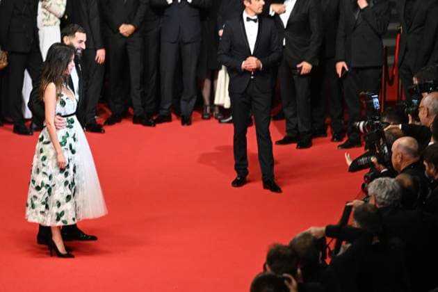 78eme Festival International du Film de Cannes Montée des marches du film 13 jours 13 nuits 78th International Cannes Film Festival Red carpet for 13 jours 13 nuits movie 445044 2025 05 23 France Khoudri, Lyna Benzema, Karim  Copyright: xSergexArnalx xStarfacex STAR_445044_001