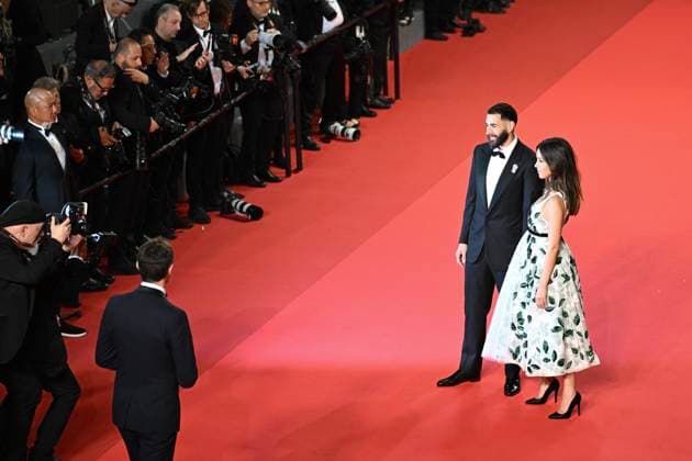 78eme Festival International du Film de Cannes Montée des marches du film 13 jours 13 nuits 78th International Cannes Film Festival Red carpet for 13 jours 13 nuits movie 445044 2025 05 23 France Khoudri, Lyna Benzema, Karim  Copyright: xSergexArnalx xStarfacex STAR_445044_011