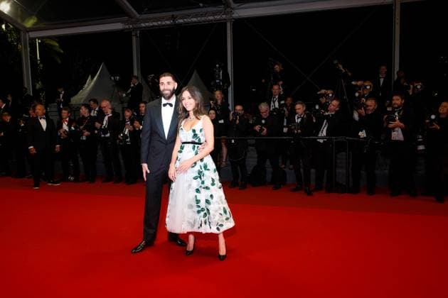 78eme Festival International du Film de Cannes Montée des marches du film 13 jours 13 nuits 78th International Cannes Film Festival Red carpet for 13 jours 13 nuits movie 445045 2025 05 23 Benzema, Karim Khoudri, Lyna  Copyright: xFranckxBoutonnetx xStarfacex STAR_445045_004