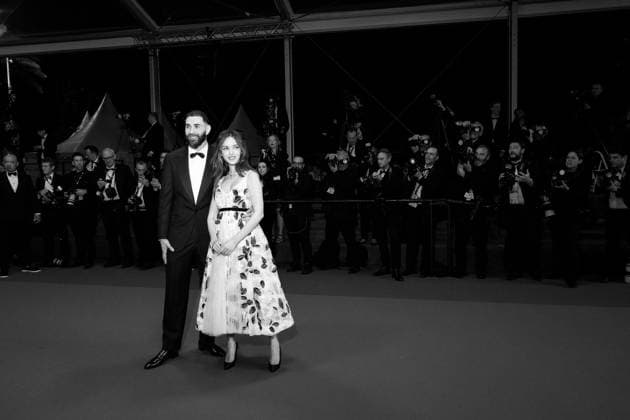 78eme Festival International du Film de Cannes Montée des marches du film 13 jours 13 nuits 78th International Cannes Film Festival Red carpet for 13 jours 13 nuits movie 445045 2025 05 23 Benzema, Karim Khoudri, Lyna  Copyright: xFranckxBoutonnetx xStarfacex STAR_445045_005
