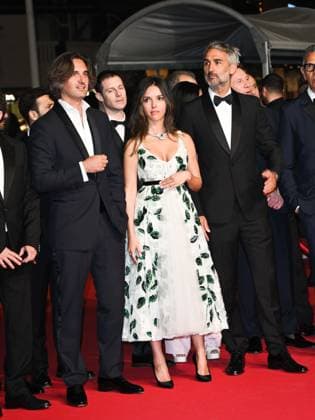 Cannes, France: Cannes, 78th Cannes Film Festival 2025 - Evening 11 - Red Carpet of the Film THE 13 Jours 13 Nuits In the photo Dimitri Rassam, Lyna Khoudri and Martin Bourboulon Cannes France  - ZUMAp169 20250523_zea_p169_2000 Copyright: xSimonexComix