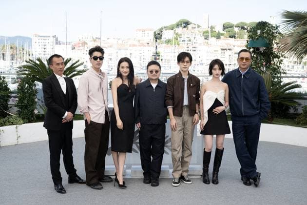 Cannes - Resurrection photocall DN Yongzhong Chen, Mark Chao, Shu Qi, Gan Bi, Jackson Yee, Gengxi Li and Jue Huang pose during the Resurrection photocall at the 78th annual Cannes Film Festival at Palais des Festivals on May 23, 2025 in Cannes, France.Photo by David NIVIERE ABACAPRESS.COM CANNES France  Copyright: xNivierexDavid ABACAPRESS.COMx