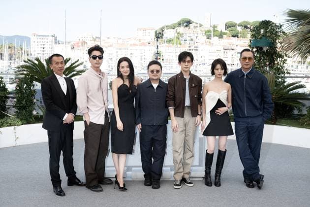 Cannes - Resurrection photocall DN Yongzhong Chen, Mark Chao, Shu Qi, Gan Bi, Jackson Yee, Gengxi Li and Jue Huang pose during the Resurrection photocall at the 78th annual Cannes Film Festival at Palais des Festivals on May 23, 2025 in Cannes, France.Photo by David NIVIERE ABACAPRESS.COM CANNES France  Copyright: xNivierexDavid ABACAPRESS.COMx
