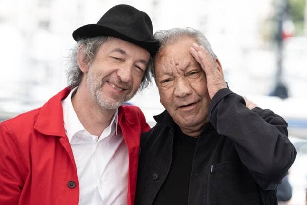 Cannes - Ange Cinema de la Plage photocall DN Tony Gatlif and Tony Gatlif pose during the Ange Cinema de la Plage photocall at the 78th annual Cannes Film Festival at Palais des Festivals on May 23, 2025 in Cannes, France.Photo by David NIVIERE ABACAPRESS.COM CANNES France  Copyright: xNivierexDavid ABACAPRESS.COMx