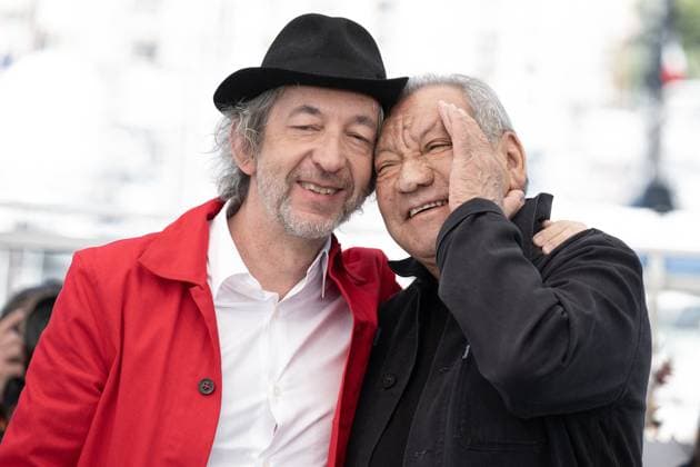 Cannes - Ange Cinema de la Plage photocall DN Tony Gatlif and Tony Gatlif pose during the Ange Cinema de la Plage photocall at the 78th annual Cannes Film Festival at Palais des Festivals on May 23, 2025 in Cannes, France.Photo by David NIVIERE ABACAPRESS.COM CANNES France  Copyright: xNivierexDavid ABACAPRESS.COMx