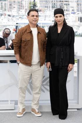 Cannes - Zan O Bacheh photocall DN Payman Maadi and Parinaz Izadyar pose during the Zan O Bacheh (Woman And Child) photocall at the 78th annual Cannes Film Festival at Palais des Festivals on May 23, 2025 in Cannes, France.Photo by David NIVIERE ABACAPRESS.COM CANNES France  Copyright: xNivierexDavid ABACAPRESS.COMx