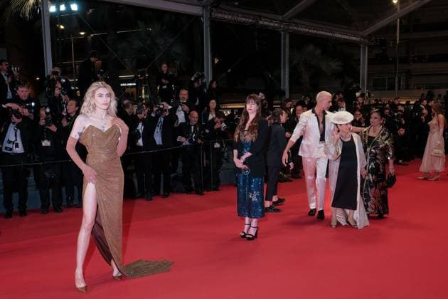 78eme Festival International du Film de Cannes Montée des marches du film Honey dont 78th International Cannes Film Festival Red carpet for Honey dont movie 445058 2025 05 23 France Jackson, Paris Michael Katherine  Copyright: xFranckxBoutonnetx xStarfacex STAR_445058_002