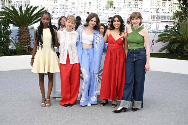 Cannes - Photocall Jeunes Meres Lucie Laruelle, Janaina Halloy, Babette Verbeek, Samia Hilmi and Elsa Houben during The Young Mother s Home (Jeunes Meres) photocall at the 78th annual Cannes Film Festival at Palais des Festivals on May 24, 2025 in Cannes, France. Photo by David Niviere ABACAPRESS.COM Cannes France  Copyright: xNivierexDavid ABACAPRESS.COMx