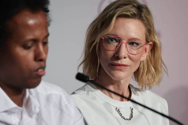 Cannes - The Displacement Film Fund Press Conference Cate Blanchett during the Displacement Film Fund press conference at the 78th annual Cannes Film Festival at Palais des Festivals on May 23, 2025 in Cannes, France. Photo by Jean-Marc Haedrich Pool ABACAPRESS.COM Cannes Provence-Alpes-Cote d Azur France  Copyright: xHaedrichxJean-Marc Pool ABACAPRESS.COMx