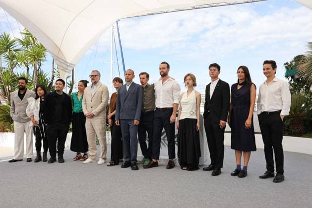 Short Film Competition Directors Photocall Zhaoguang Luo, Tawfeek Barhom, Gregoire Graesslin, Adnan Al Rajeev, Balint Kenyeres, Dian Weys, Arvin Belarmino and Gabriel Abrantes pose during Realisateurs Des Courts Metrages En Competition photocall at the 78th annual Cannes Film Festival at Palais des Festivals on May 24, 2025 in Cannes, France. Photo by Shootpix ABACAPRESS.COM Cannes France  Copyright: xShootpix ABACAx