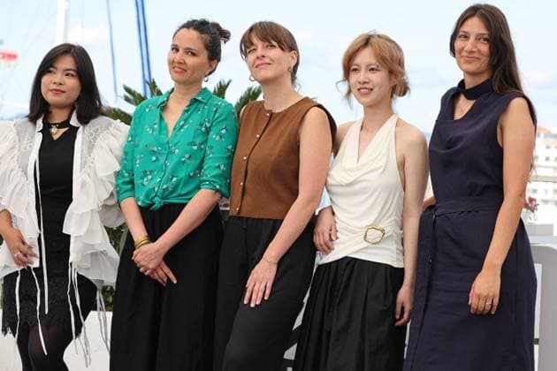 Short Film Competition Directors Photocall Kyla Danelle Romero, Sandra Desmazieres, Martine Frossard, Shuhan Liao and Ines Nunes pose during Realisateurs Des Courts Metrages En Competition photocall at the 78th annual Cannes Film Festival at Palais des Festivals on May 24, 2025 in Cannes, France. Photo by Shootpix ABACAPRESS.COM Cannes France  Copyright: xShootpix ABACAx