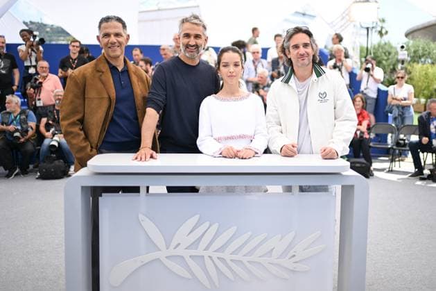 Cannes 13 Jours 13 Nuits Photocall AM Roschdy Zem, Martin Bourboulon, Lyna Khoudri, Dimitri Rassam attending the 13 Jours 13 Nuits Photocall in Cannes, France on May 24, 2025 as part of the 78th Cannes Film Festival. Photo by Aurore Marechal ABACAPRESS.COM Cannes France  Copyright: xMarechalxAurore ABACAx