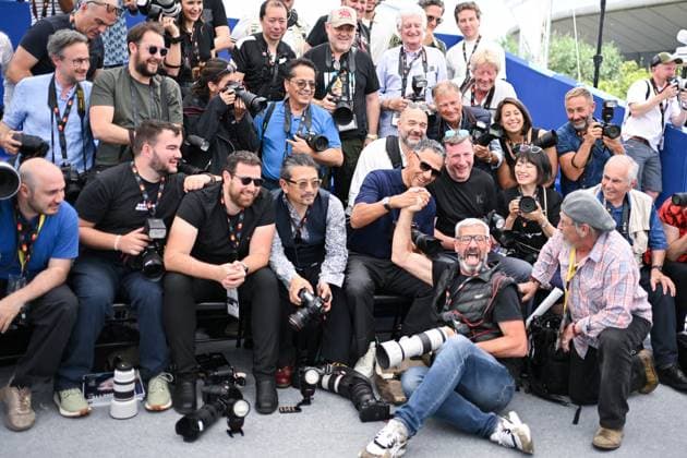 Cannes 13 Jours 13 Nuits Photocall AM Roschdy Zem and photographers attending the 13 Jours 13 Nuits Photocall in Cannes, France on May 24, 2025 as part of the 78th Cannes Film Festival. Photo by Aurore Marechal ABACAPRESS.COM Cannes France  Copyright: xMarechalxAurore ABACAx