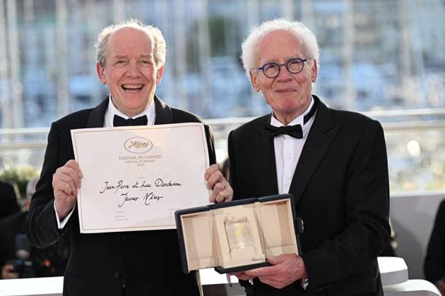 Cannes - Palme D Or Winners Photocall Belgian co-Producer Luc Dardenne and Belgian co-Producer Jean-Pierre Dardenne pose during a photocall after winning the Best Screenplay prize for the film Jeunes Meres (The Young Mother s Home) during the closing ceremony at the 78th edition of the Cannes Film Festival in Cannes, France, on May 24, 2025. Photo by David Niviere ABACAPRESS.COM Cannes France  Copyright: xNivierexDavid ABACAPRESS.COMx